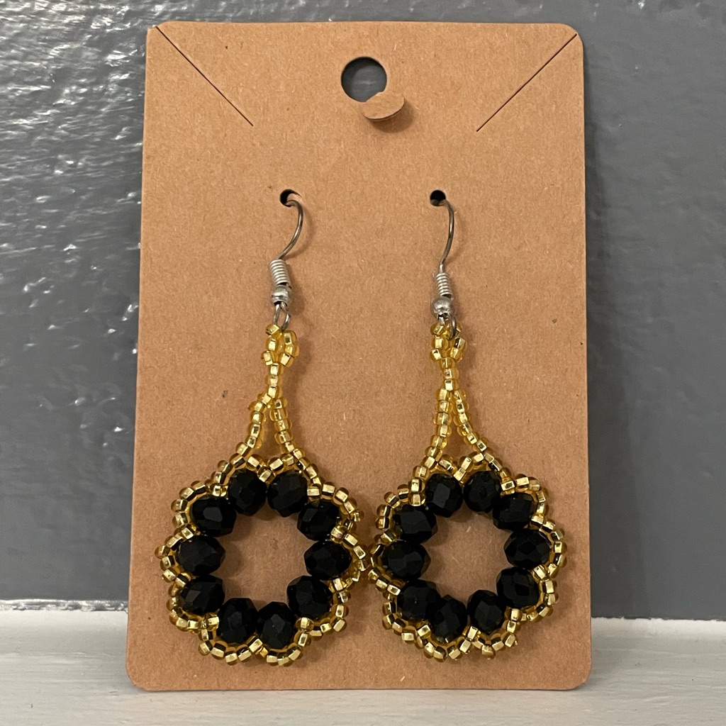 Huichol Beaded Circle Earrings 20$
